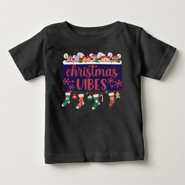 Tshirt Vibes de Noël pour enfants (Devant)