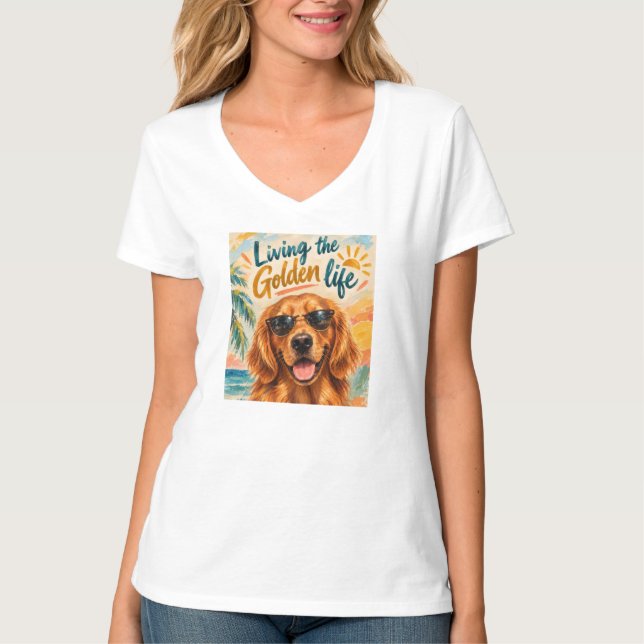 Tshirt - Vivre la vie dorée (Devant)