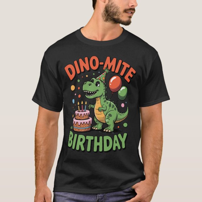 Tshirts de style dessin animé nostalgique Dino-Mit (Devant)