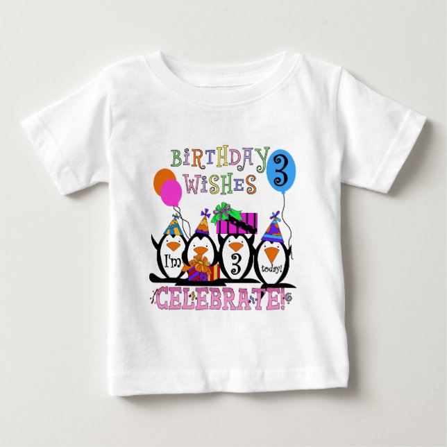Tshirts et cadeaux d'anniversaire 3ème de Penguins (Devant)