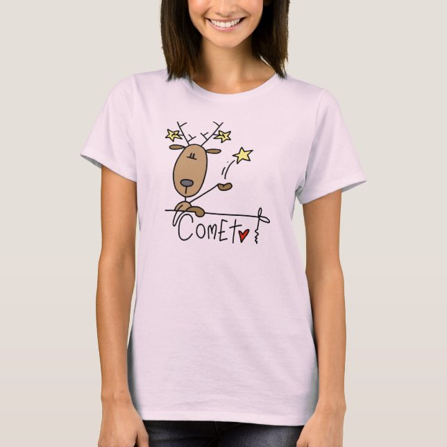 Tshirts et cadeaux de Noël de Comet Reindeer (Devant)