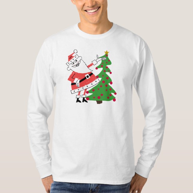 Tshirts et cadeaux de vacances Retro Père Noël (Devant)