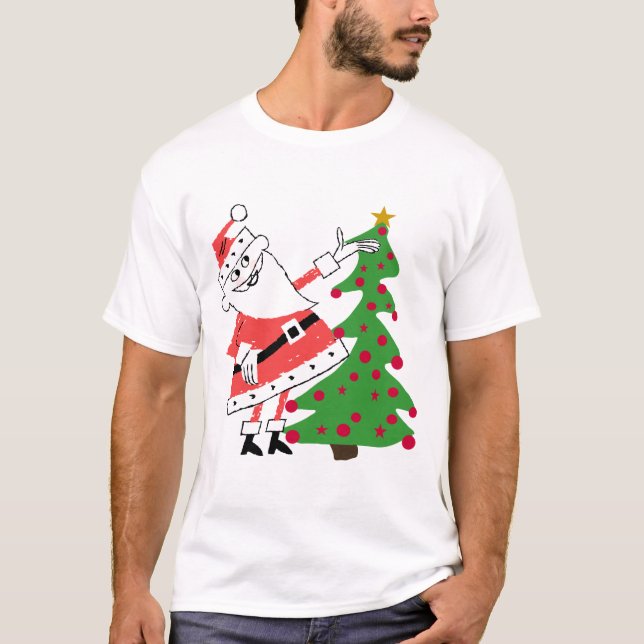 Tshirts et cadeaux de vacances Retro Père Noël (Devant)