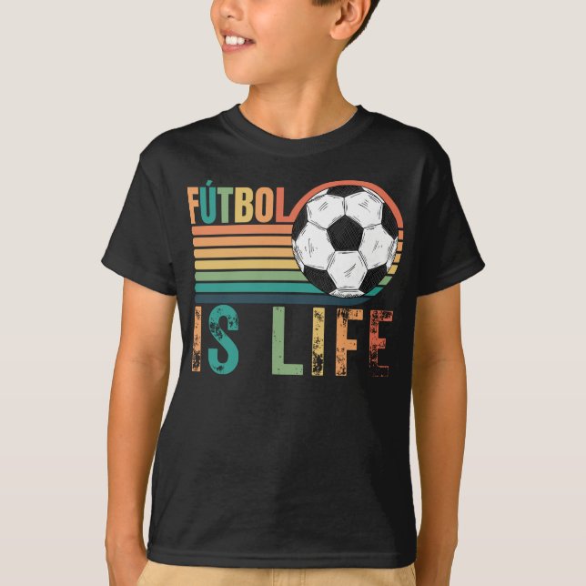 Tshirts pour enfants de football, Retro Style Foot (Devant)