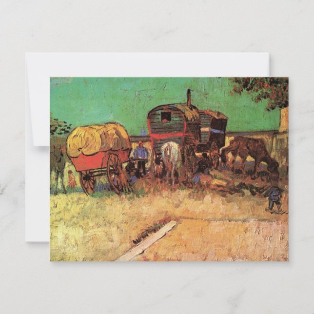 Tsiganes à la Caravane de Vincent van Gogh (Devant)