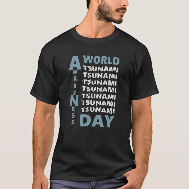 Tsonami Wave Power Graphic T-Shirt (Devant)