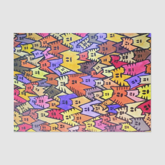 TSP - 0061 - CHATS - papier de soie de soie (Recto)