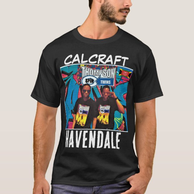 TST. T-shirt noir CALCRAFT HAVENDALE (Devant)