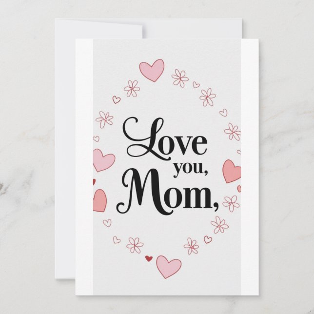 Tu aimes maman, carte cadeau de jour pour les mère (Devant)