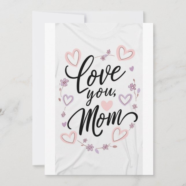 Tu aimes maman, carte cadeau de jour pour les mère (Devant)