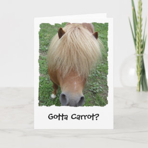 Tu as besoin de Carrot ? Carte de voeux Sassy Pony