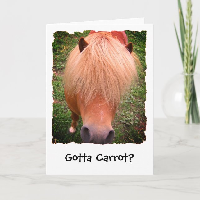 Tu as besoin de Carrot ? Carte de voeux Sassy Pony (Devant)