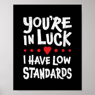 Tu As De La Chance J'Ai Des Standards Bas Poster
