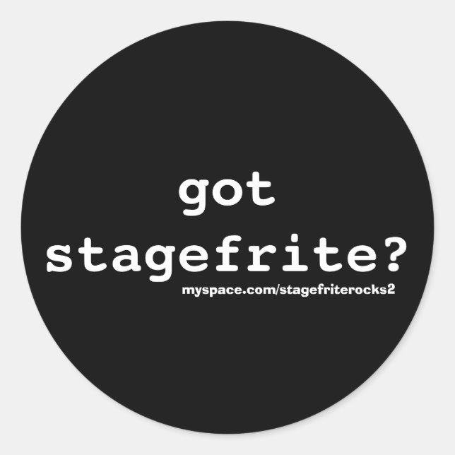 tu as du stagefrite ? sticker rond (Devant)
