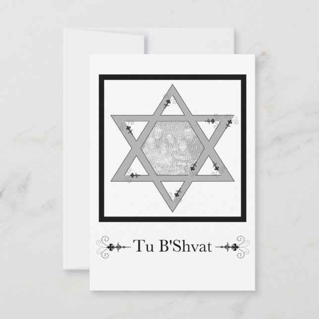 Tu B’Shvat ! : étoile de david carte photo (Devant)