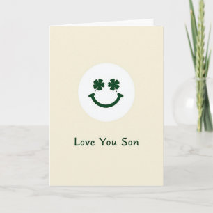Tu es aimé fils carte avec visage souriant