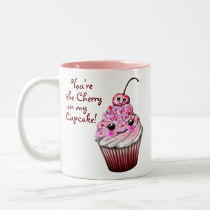 "Tu es la cerise sur mon Cupcake !" Kawaii Mug
