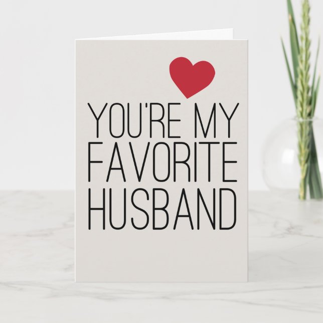 Tu es ma carte d'amour pour mari préféré (Devant)