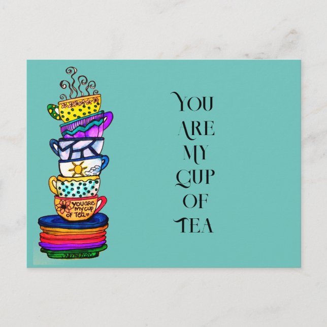 Tu Es Ma Carte Postale Tasse De Thé (Devant)
