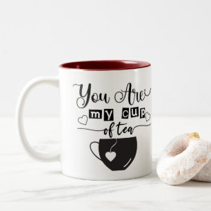 Tu es ma coupe de thé Amour Noir et Blanc Mug