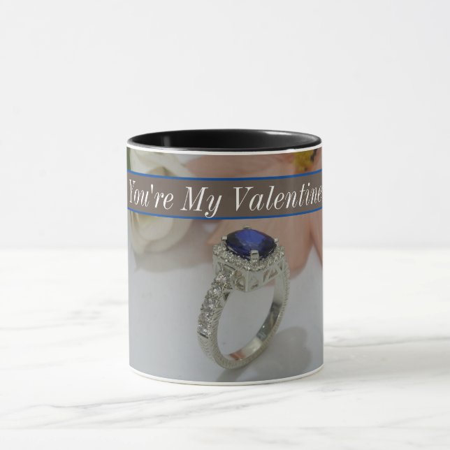 Tu es ma tasse de café Diamond Sapphire Valentine (Centre)