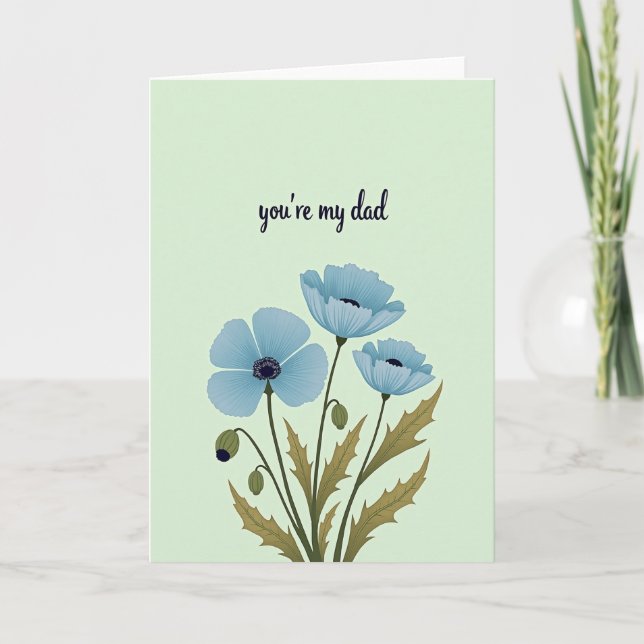 Tu es mon papa Carte d'art floral (Devant)