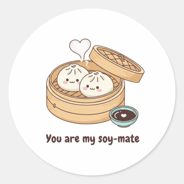 Tu Es Mon Soy-mate Autocollant de la Saint-Valenti (Devant)