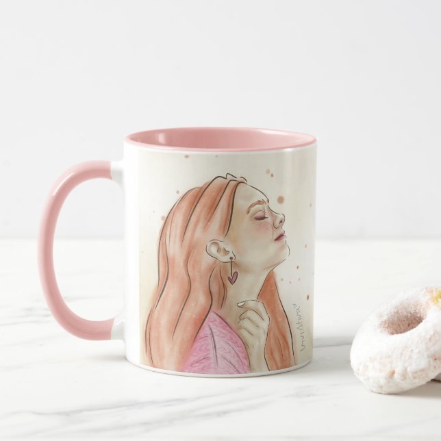 Tu es Precious Mug | Beige et éclat (Avec donut)