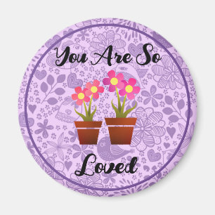 Tu Es Si Aimé Purple Boho Magnet