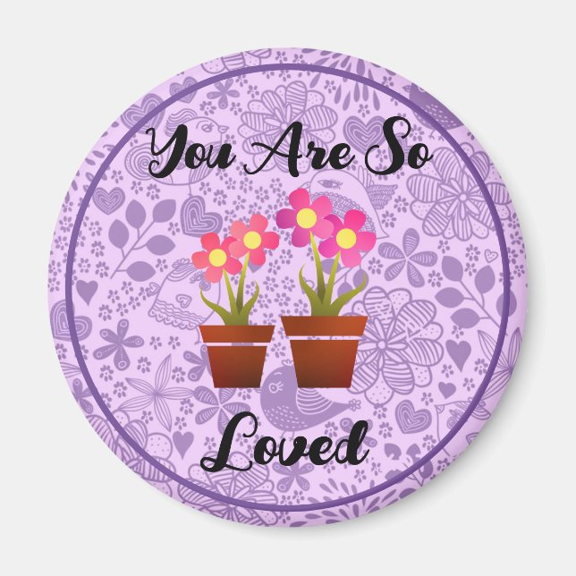 Tu Es Si Aimé Purple Boho Magnet (Devant)
