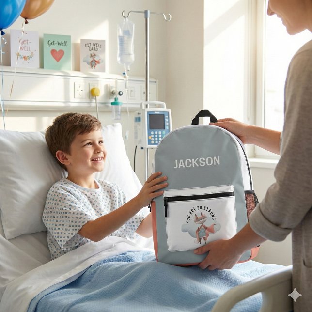 Tu Es Si Fort Le Sac À Dos Fox (Empower someone special with this personalized, "You are so strong" fox super hero backpack! )