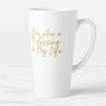 Tu es une bénédiction dans ma vie Tall Latte Mug