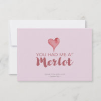 Tu m'as eu au Merci de Merlot Valentine