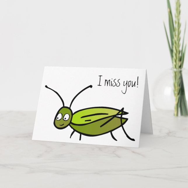 Tu me manques ! Carte de cricket (Devant)