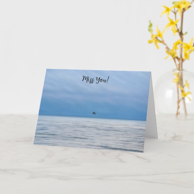 Tu me manques, carte de l'océan (Fleur jaune)