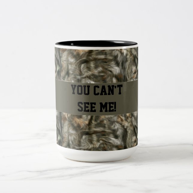 Tu ne peux pas me voir drôle Camo Mug (Centre)