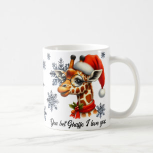 Tu paries girafe que je t'aime Mug de Noël
