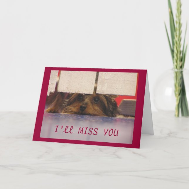 Tu vas me manquer Carte (Devant)