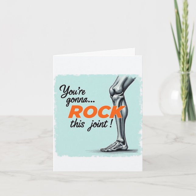 Tu vas ROCK cette carte de chirurgie du genou (Devant)