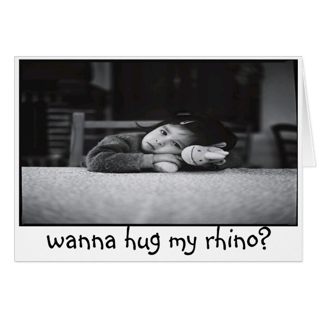 Tu veux embrasser mon rhino ? (Devant horizontal)