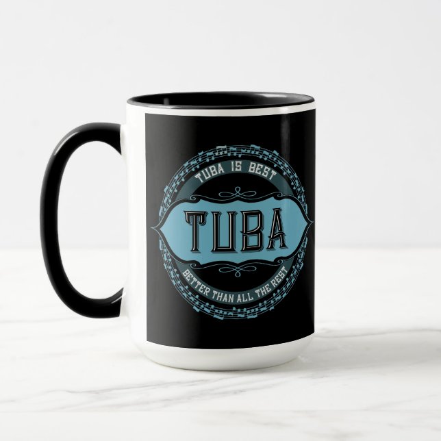 Tuba Music Note Circle Mug (Gauche)