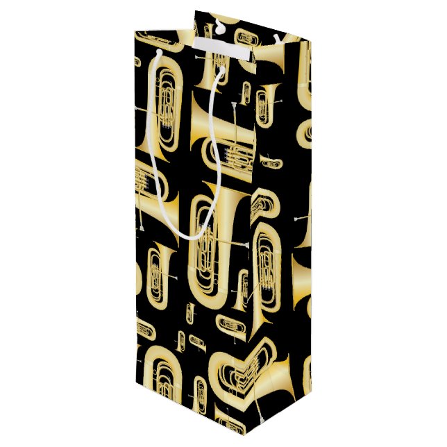 Tuba Musician Band Enseignant Vin Sac cadeau (Dos Angle)