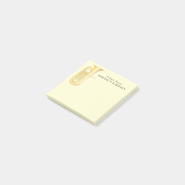 Tuba Musician Band Teacher Post-it Notes (Incliné)