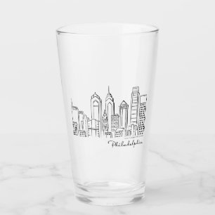 Tubler en verre Philadelphie Skyline