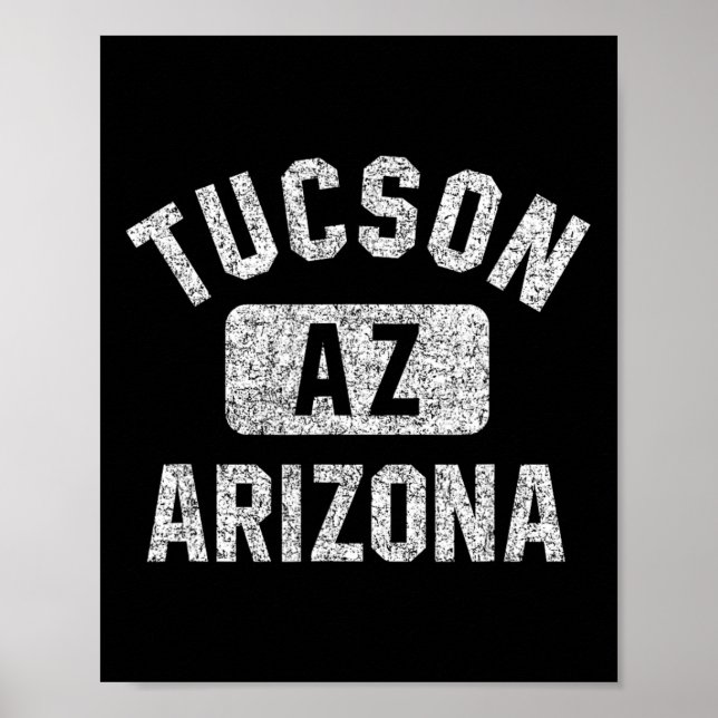 Tucson Az Arizona Gym Style Perdu Blanc Impression (Devant)