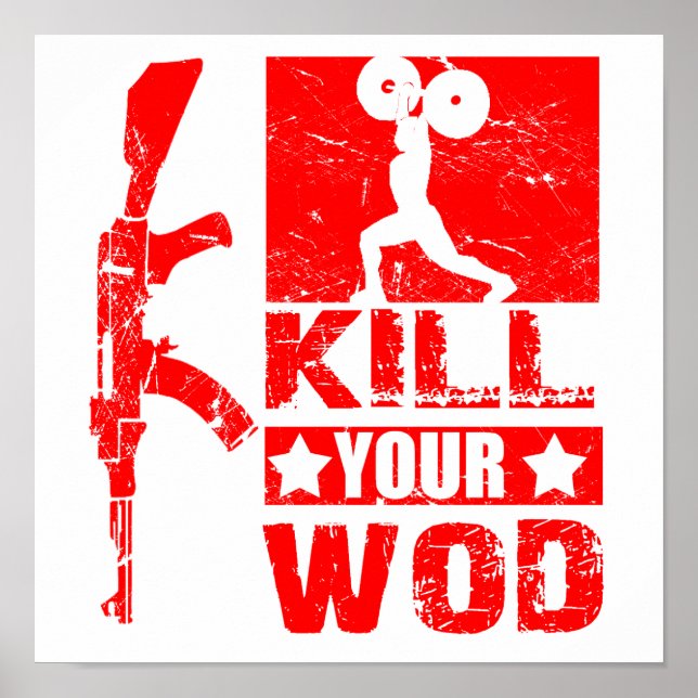 Tuer votre WOD - AK47 Poster "Elite Fitness" (Devant)