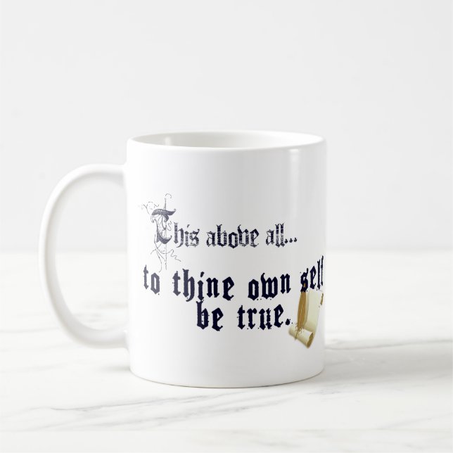 Tugaffe à Toi Même - Mug Citations de Shakespeare (Gauche)