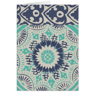 Tuile bleue III de batik