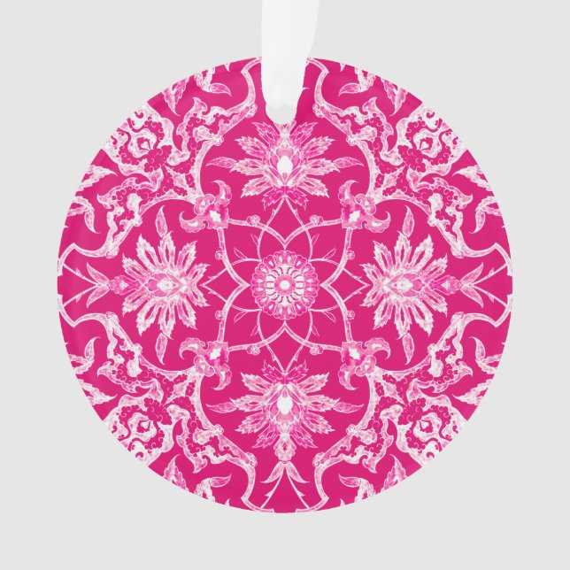 Tuile chinoise de Nouveau d'art - rose de fuchsia (devant)