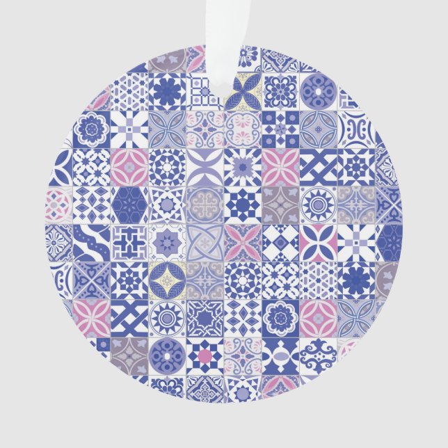Tuile marocaine - violet et rose (devant)
